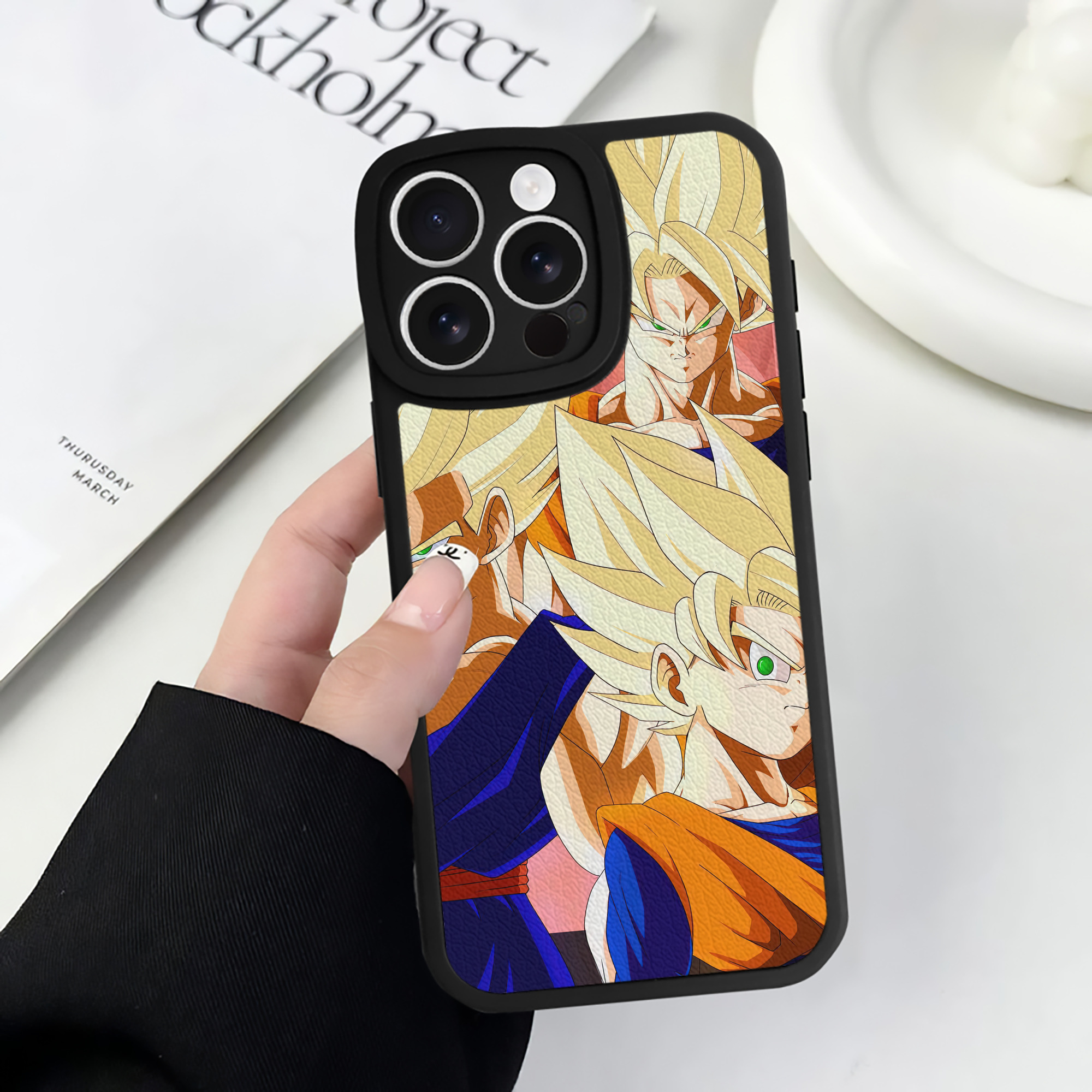 （画像用） ドラゴンボール DRAGON BALL 【iPhone 16シリーズ対応】シリコンスマホケース（レザー調） 材質：シリコン